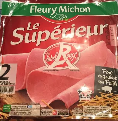 Jambon le Supérieur sans Couenne Fleury Michon , code 3095759323019