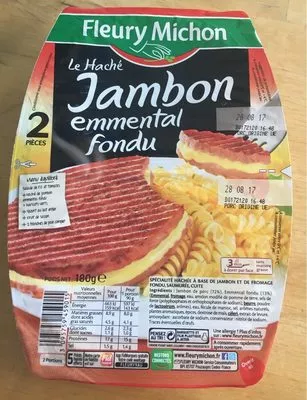 Le Haché jambon emmental fondu Fleury Michon , code 3095759459015