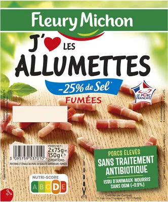 Allumettes J'aime Fumées -25% de sel* Fleury Michon 150 g, code 3095759537010