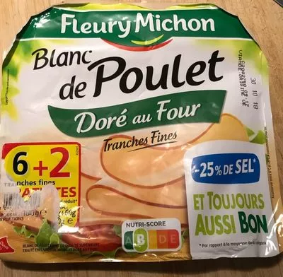 Blanc de poulet doré au four Fleury Michon , code 3095759687012