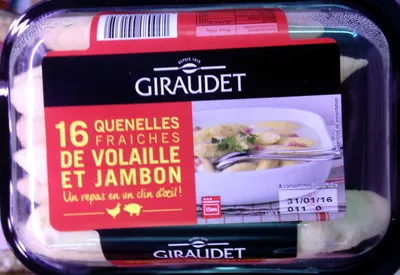 16 quenelles fraîches de volaille et jambon Giraudet 320 g, code 3100080001359