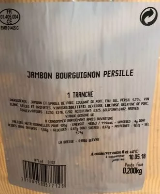 Jambon bourguignon persillé  , code 3100150977126