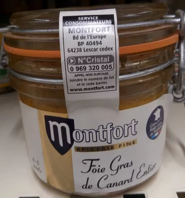 Foie gras de canard entier Montfort 150 g, code 3104544016040