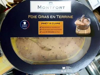 Foie gras en terrine prêt à cuire Montfort 400 g, code 3104544016262