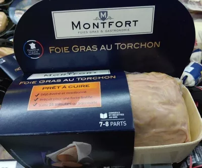 Foie gras au torchon prêt à cuire Montfort 400 g, code 3104544016279