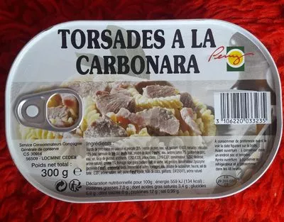 Torsades à la carbonara Penny 300 g e, code 3106220033235