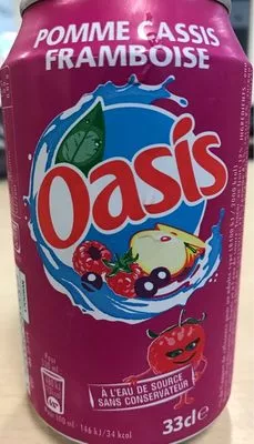 Oasis pomme-cassis framboise Oasis, Orangina Schweppes 33 cL, code 3124480205537