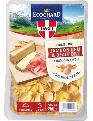 Tortellini Jambon cru et Beaufort Ecochard 250g, code 3153575630817