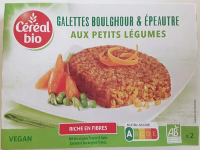 Galettes Boulghour et Épeautre aux petits légumes Cereal bio 200 g (2 x 100 g), code 3175681028098