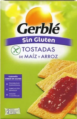 Tostadas de maiz y arroz sin gluten Gerblé 250 g (2 x 125 g), code 3175681041028