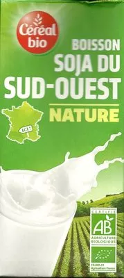 Boisson soja du sud ouest nature Céréal Bio, Céréal, Nutrition & Santé 1 litre, code 3175681100787