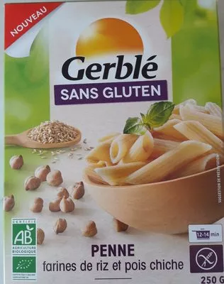 Penne farines de riz et pois chiche Gerblé 250 g, code 3175681209039