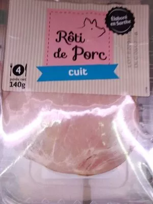 Rôti de porc cuit leader price 140 g, code 3180050099630