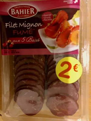 Filet mignon fumé aux 5 baies Bahier 100g, code 3180054010266