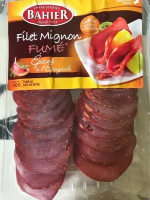 Filet mignon fumé tranché, épices à l'espagnole Bahier 100 g, code 3180054010273