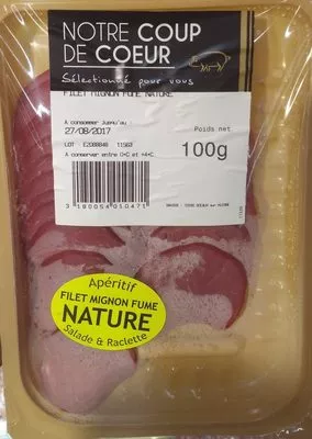 Filet mignon fumé nature Auchan, Bahier 100 g, code 3180054010471