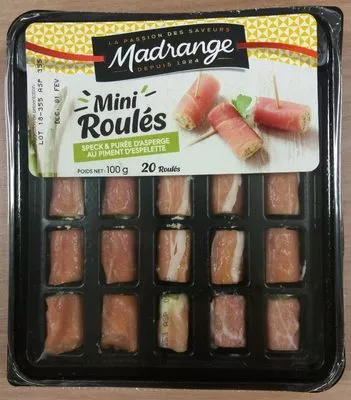 Mini Roulés speck asperge piment Madrange 20 roulés (100 g), code 3180940086665