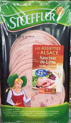 Les Assiettes d'Alsace Saucisse de Lyon (Sel -25%) Stoeffler 180 g, code 3180950001047