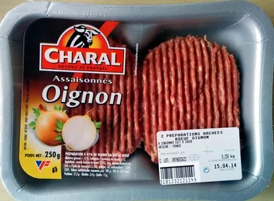 Steaks Hachés Assaisonnés Oignon Charal 250 g - 2x125g, code 3181232121149