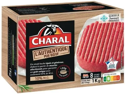 Steak haché Charal authentique Charal 1 kg (8 * 125 g), code 3181232519137