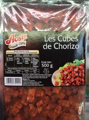 Les Cubes de Chorizo Aoste, Aoste Grande Carte 500 g, code 3181450751241