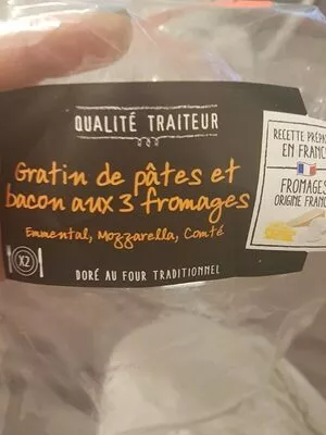 Gratin de pâtes et bacon aux 3 fromages Jean stalaven 580g, code 3181580280147