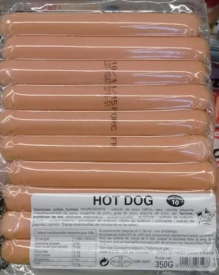 Hot Dog Sans marque, S.C.O 350 g, code 3211330061266