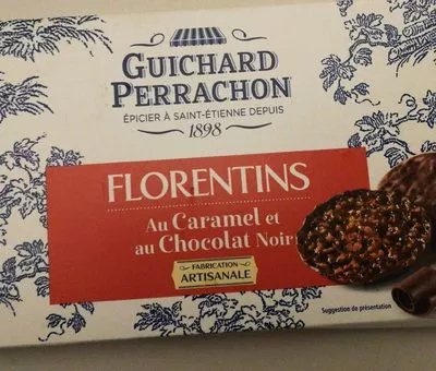 Florentins au caramel et au chocolat noir Guichard Perrachon 80 g, code 3222470112800