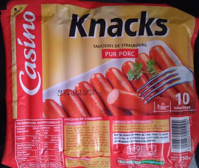 Knacks Pur Porc Casino 350 g, code 3222471015094