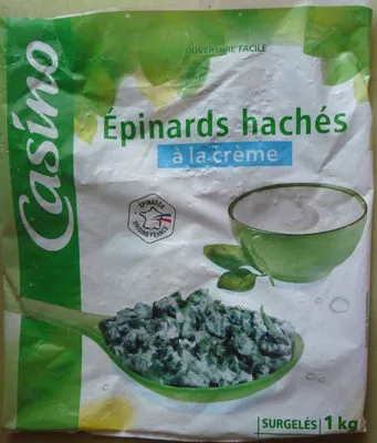 Epinards hachés à la crème Casino 1 kg, code 3222472584087