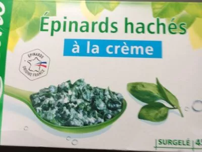 Epinards hachés à la crème Casino 450 g, code 3222472790501