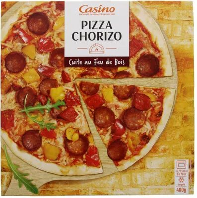 Pizza Chorizo cuite au feu de bois Casino 400 g, code 3222472820642