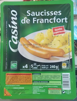 Saucisses de Francfort Casino 240 g, code 3222473388165