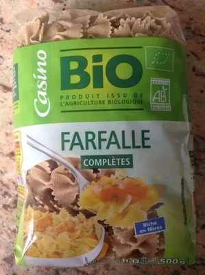 Farfalles au blé complet bio Casino Bio, Casino 500 g, code 3222474042851