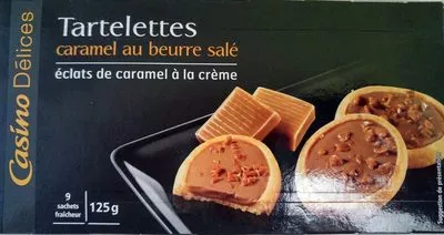 Tartelettes Caramel au beurre salé Casino Délices,  Casino 125 g, code 3222474733353