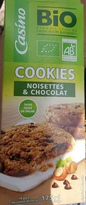 Cookies Noisettes & Chocolat Casino bio 175 g, code 3222475123580