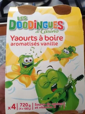 Yaourt à boire aromatisés vanille Les Doodingues 720 g (4 x 180 g), code 3222475388248