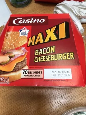 Maxi bacon cheeseburger Casino 195 g, code 3222475958427