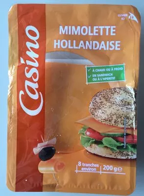 Mimolette Hollandaise - 8 tranches environ Casino 200 g, code 3222476547248