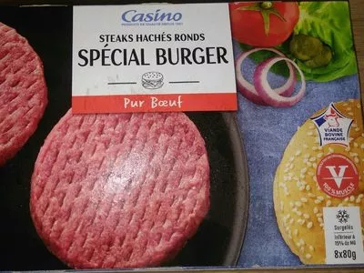 Steaks hachés ronds pour burgers Casino 8 x 80 g, code 3222476606716