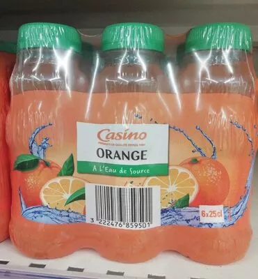 Orange à l'eau de source Casino 6 x 25 cl, code 3222476859501