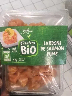 Lardons de saumon fumé Bio Casino Bio,  Casino 90 g, code 3222476990051