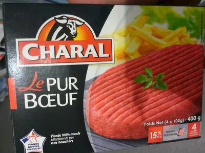 Le Steak Haché Pur Bœuf 15% MG surgelé Charal 400 g, code 3227061000016