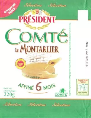 Comté Le Montarlier Président 220 g, code 3228022170175