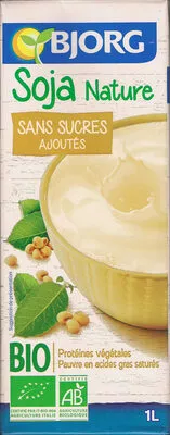 Soja nature sans sucre ajouté bio Bjorg 1 L, code 3229820019604