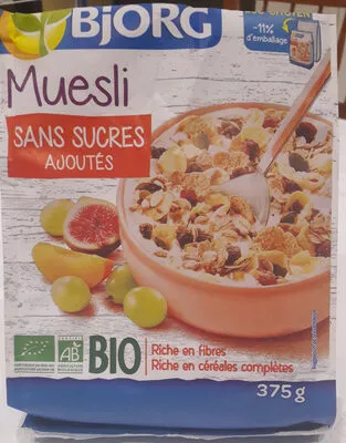 Muesli sans sucre ajouté* Bio Bjorg 375 g ℮, code 3229820129488