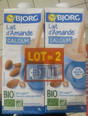 boisson amande calcium Bjorg 2 L (2x1L), code 3229820788432