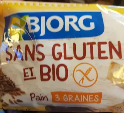 pain 3 graines sans gluten et bio Bjorg 300, code 3229820794792