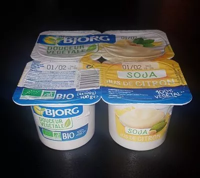 Douceur végétale Soja Jus de citron Bjorg 4x100g, code 3229820795881