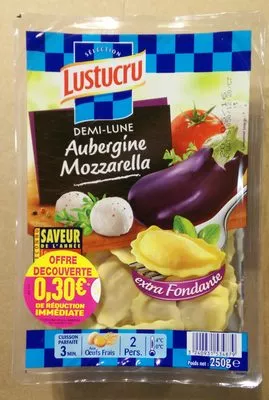 Demi-Lune, Aubergine Mozzarella aux œufs frais Lustucru, Lustucru Sélection 250 g (2-3 Pers.), code 3240931534879